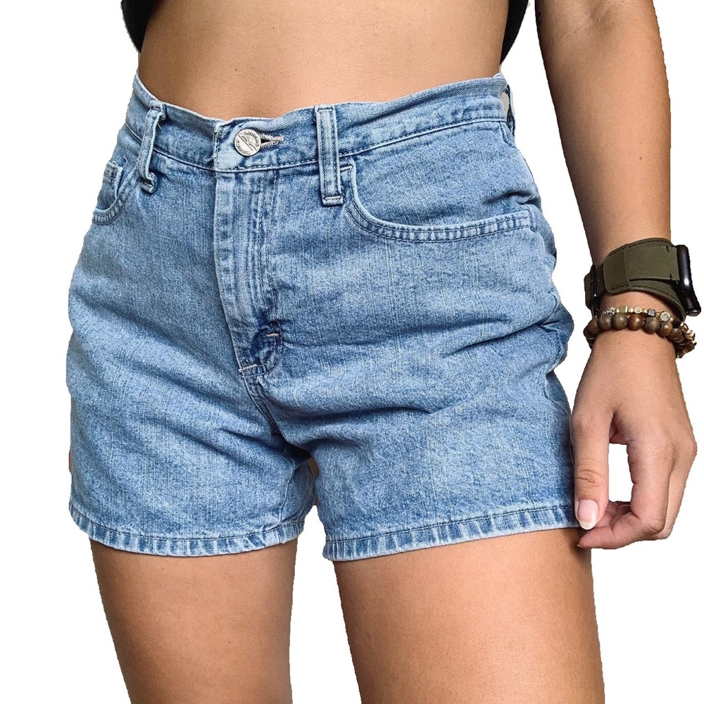 VTG. 90'S LIGHT WASH "RIDER" MOM SHORTS